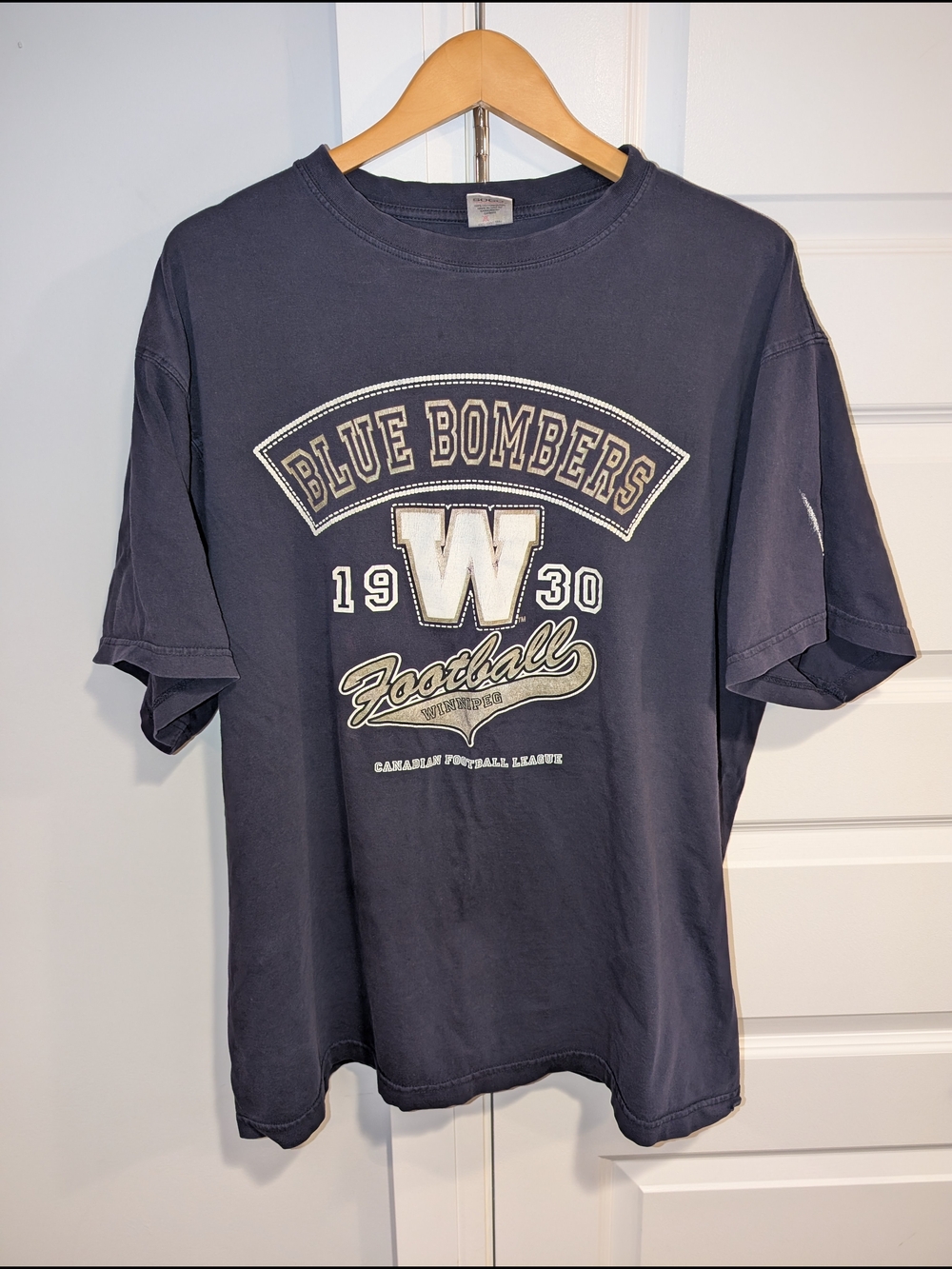 Vintage Winnipeg Blue Bombers CFL Football Graphic T‑Shirt